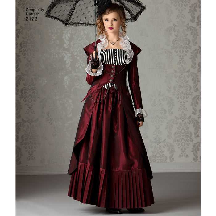 2172 Misses' Steampunk Costume. Size: 32-48