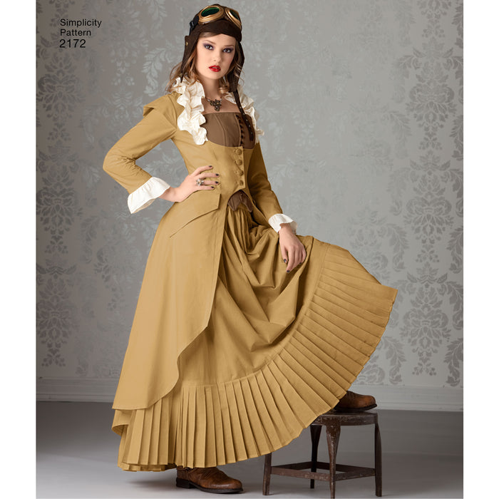 2172 Misses' Steampunk Costume. Size: 32-48