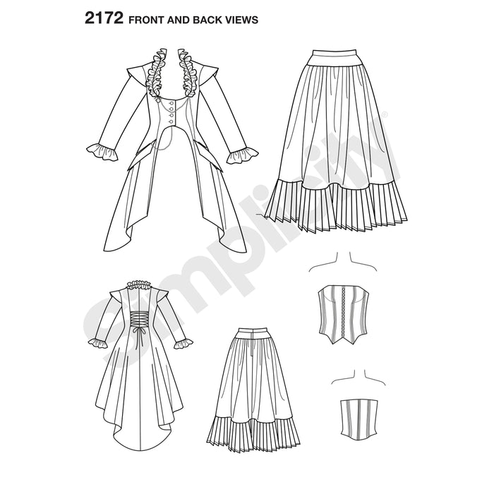 2172 Misses' Steampunk Costume. Size: 32-48