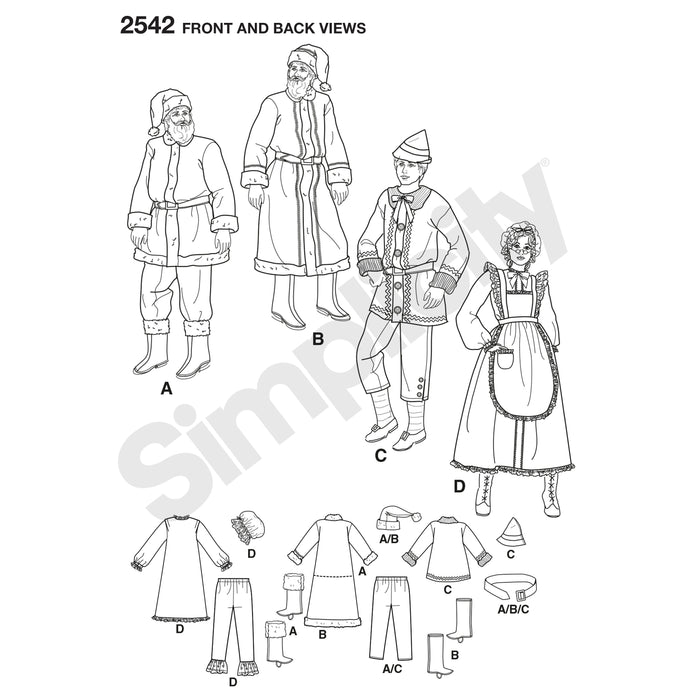 2542 Adult Costumes. Size: XS-XL