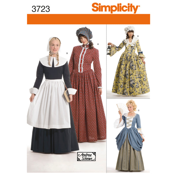 3723 Misses' Costume Dresses. Size: 32-48