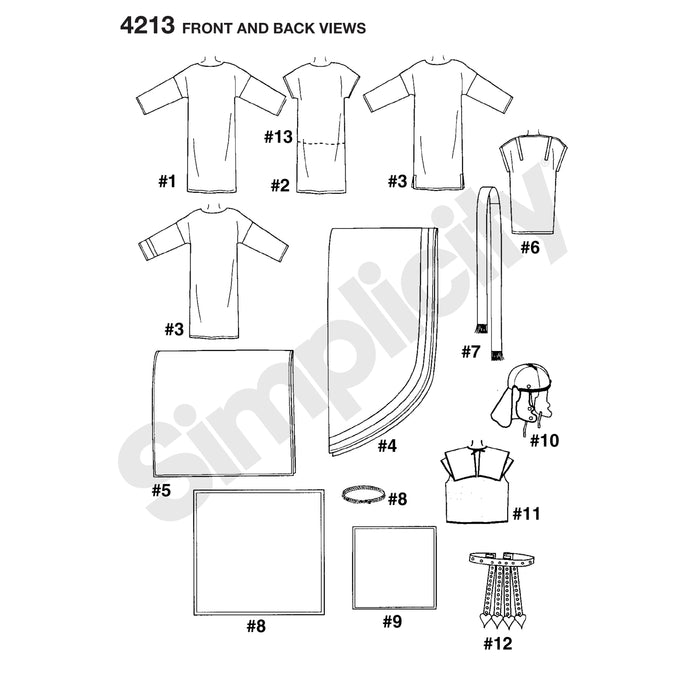 4213 Adult Costumes. Size: XS-XL