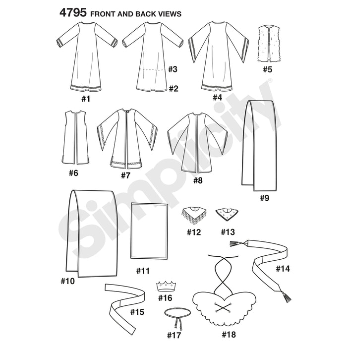 4795 Misses', Men's & Teen's Costumes. Size: XS-XL