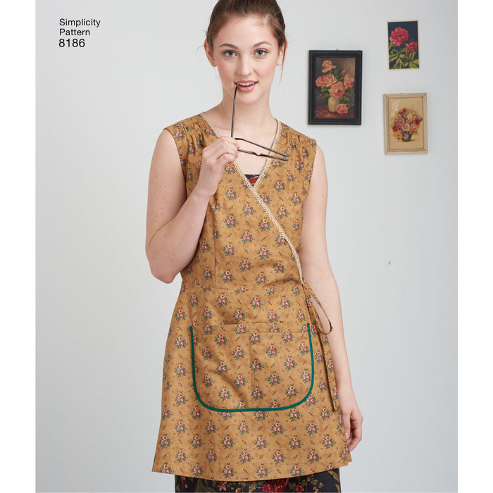 8186 Misses' Dottie Angel Frock Wrap and Slip Dress. Size: 30-46