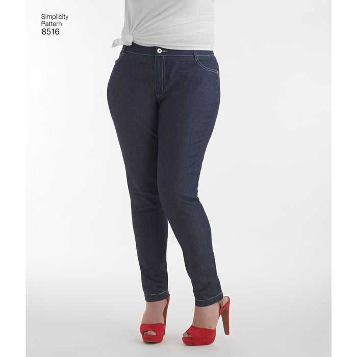 8516 Misses' Mimi G Skinny Jeans. Size: 32-48