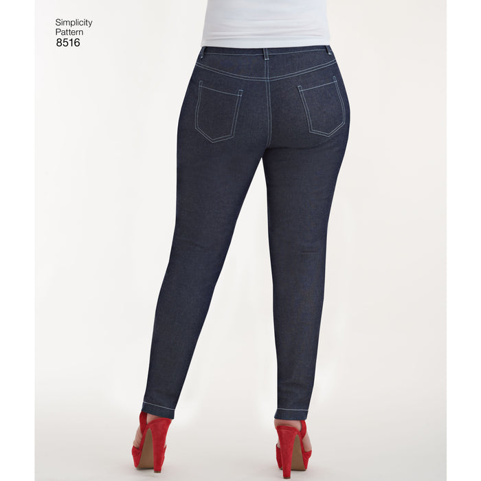 8516 Misses' Mimi G Skinny Jeans. Size: 32-48
