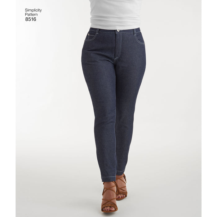 8516 Misses' Mimi G Skinny Jeans. Size: 32-48