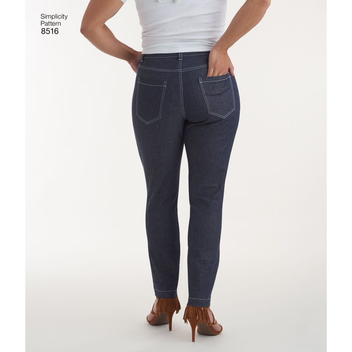 8516 Misses' Mimi G Skinny Jeans. Size: 32-48