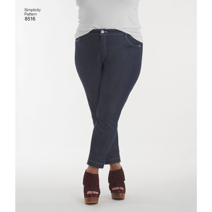 8516 Misses' Mimi G Skinny Jeans. Size: 32-48