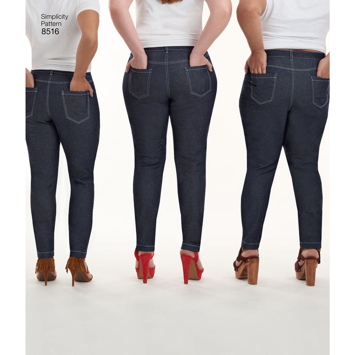 8516 Misses' Mimi G Skinny Jeans. Size: 32-48