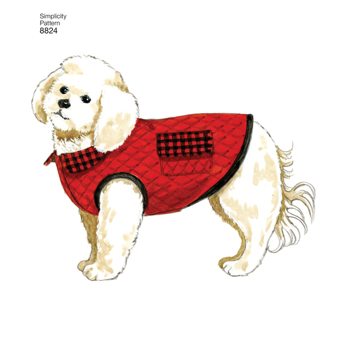 8824 Dog Coats in Three Sizes. Size: S-L