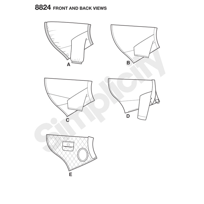 8824 Dog Coats in Three Sizes. Size: S-L