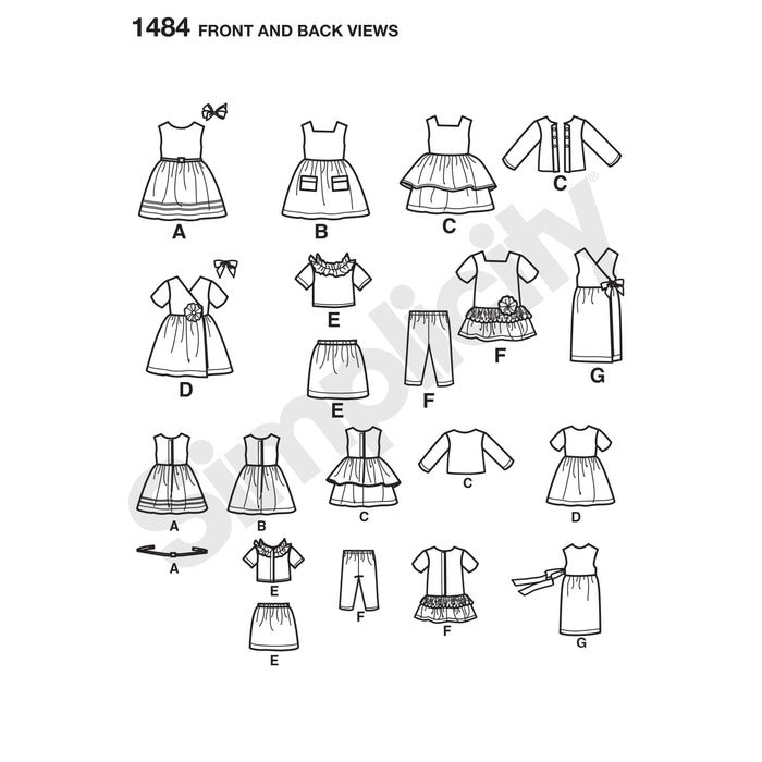 1484 18" Doll Clothes. Size: One Size
