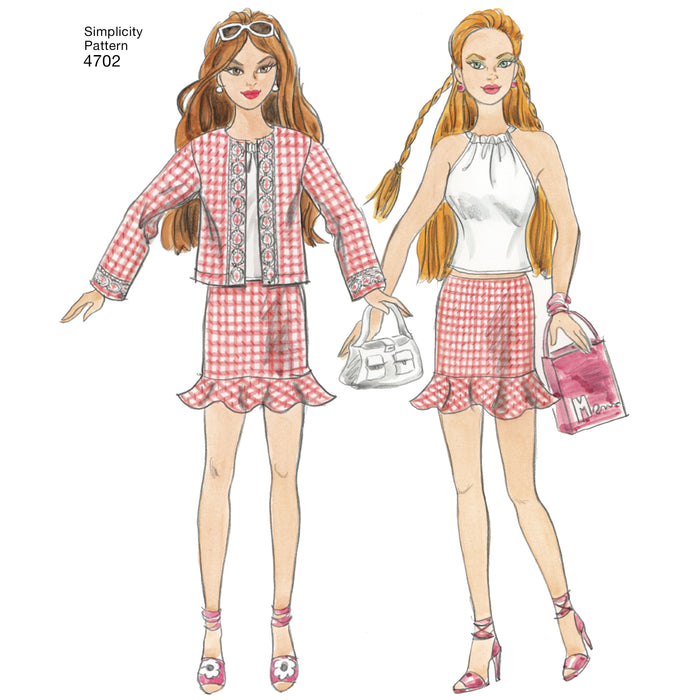 4702 for 11-1/2" Doll Clothes. Size: One Size