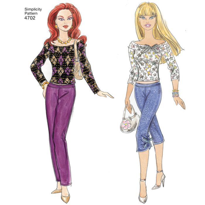 4702 for 11-1/2" Doll Clothes. Size: One Size