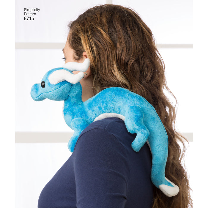 8715 Stuffed Dragons. Size: One Size