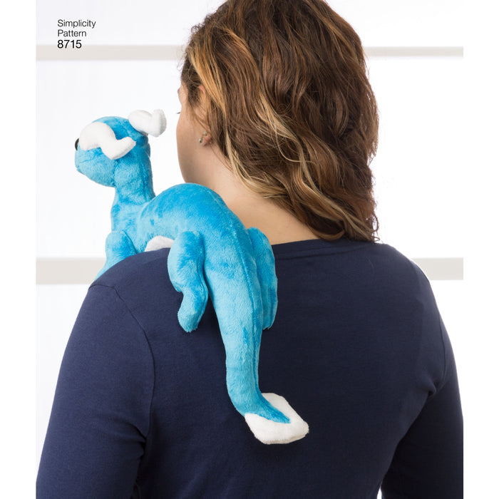 8715 Stuffed Dragons. Size: One Size