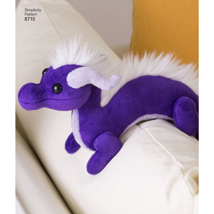 8715 Stuffed Dragons. Size: One Size