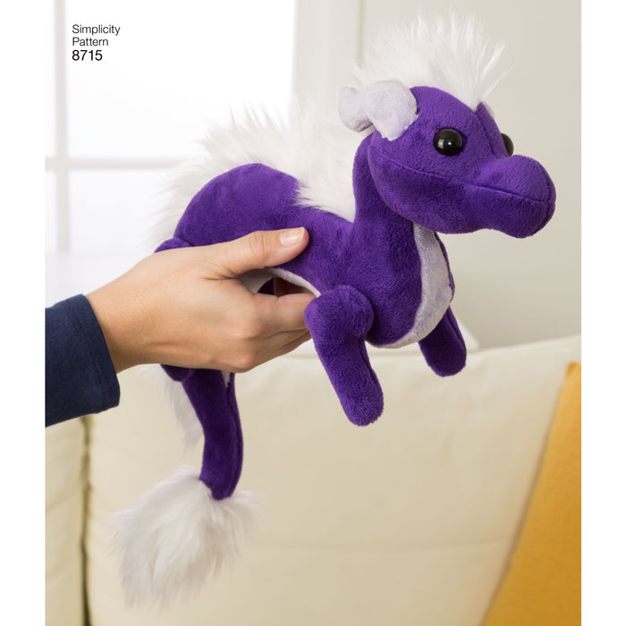 8715 Stuffed Dragons. Size: One Size