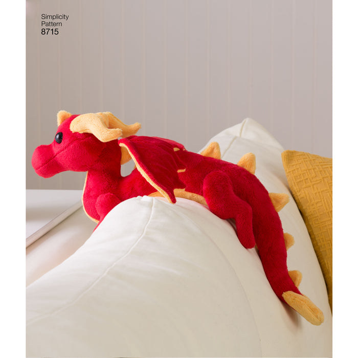 8715 Stuffed Dragons. Size: One Size