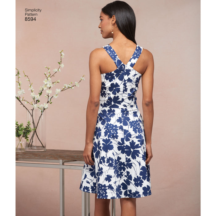 8594 Misses' and Petites' Dresses. Size: 32-48