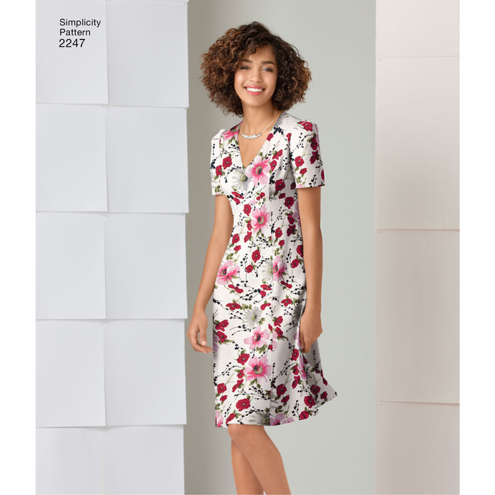 2247 Misses' & Plus Size Amazing Fit Dresses. Size: 36-54