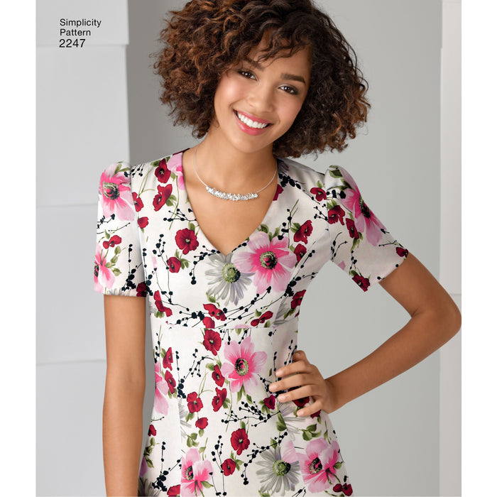 2247 Misses' & Plus Size Amazing Fit Dresses. Size: 36-54