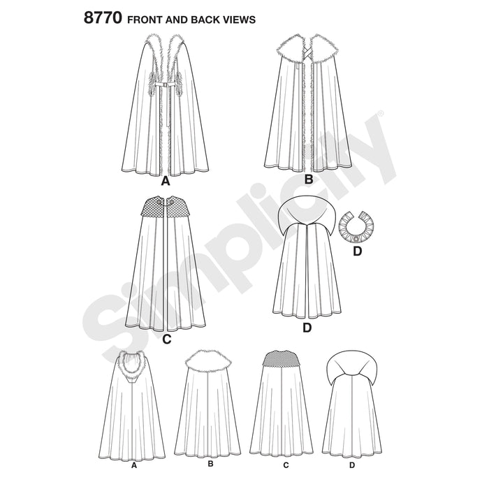 8770 Unisex Costume Capes. Size: One size