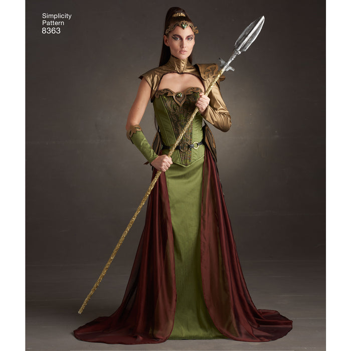 8363 Misses' Fantasy Ranger Costume. Size: 32-48
