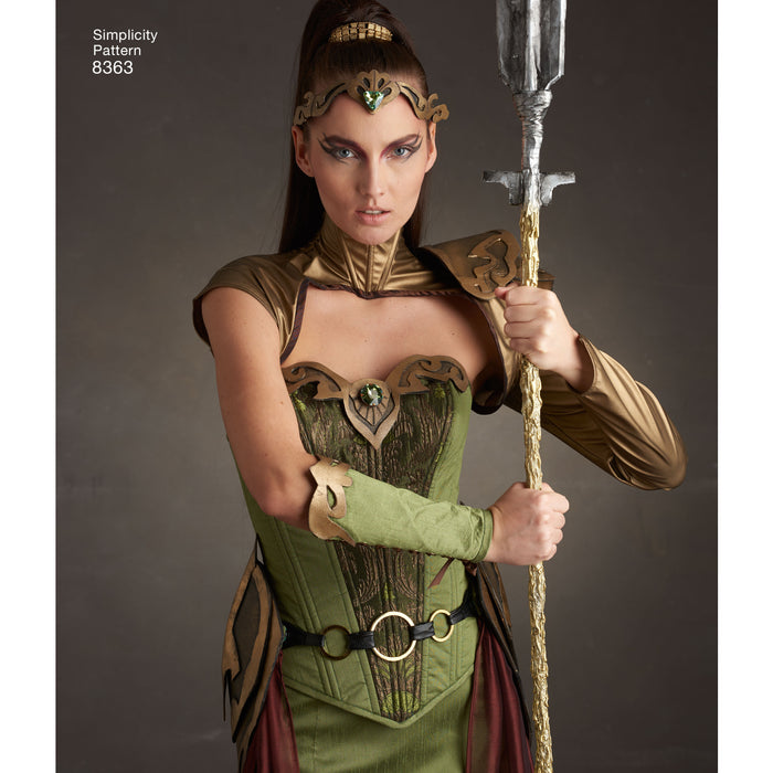 8363 Misses' Fantasy Ranger Costume. Size: 32-48