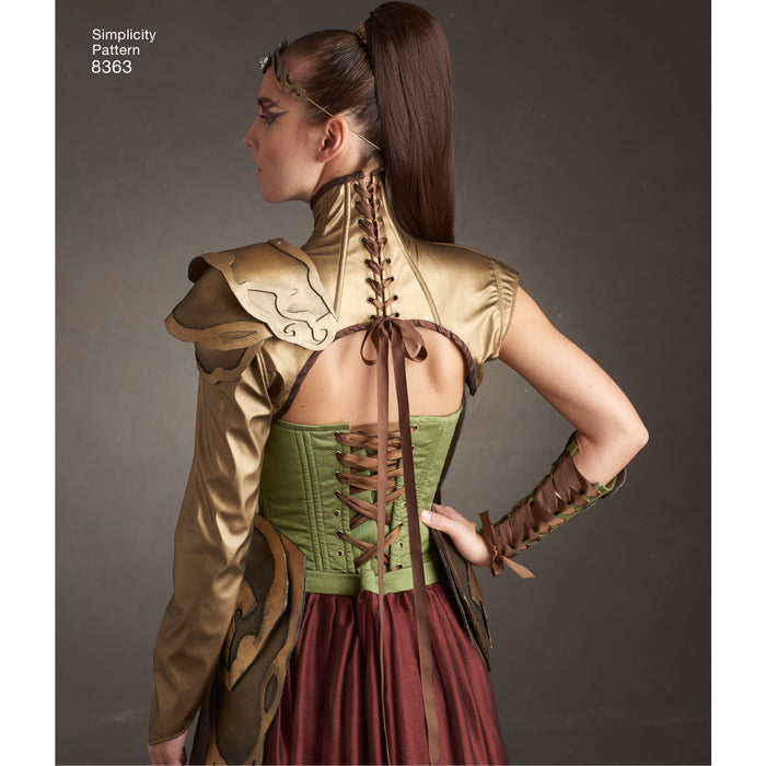 8363 Misses' Fantasy Ranger Costume. Size: 32-48