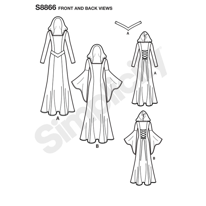 S8866 Misses'/Miss Petite Knit Costumes. Size: 32-48