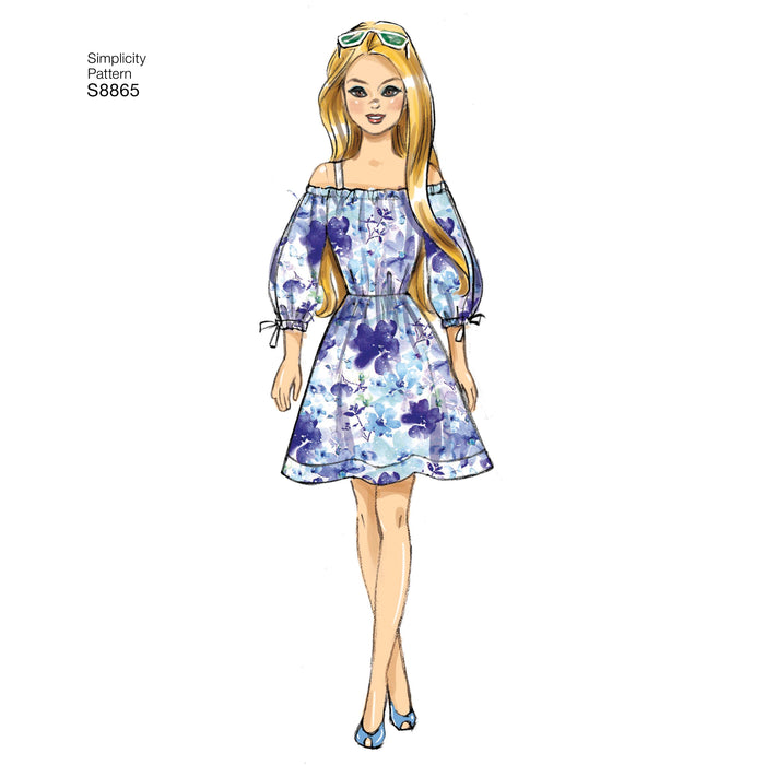 S8865 11 1/2" Fashion Doll Clothes. Size: One Size