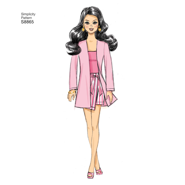 S8865 11 1/2" Fashion Doll Clothes. Size: One Size