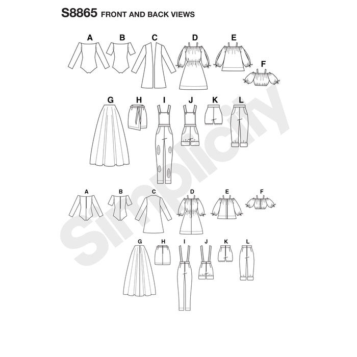 S8865 11 1/2" Fashion Doll Clothes. Size: One Size