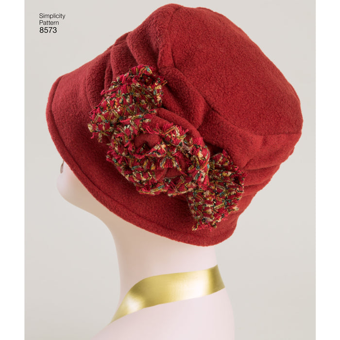 8573 Misses' Flapper Hats in Three Sizes. Size: S-L