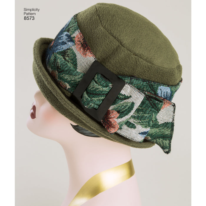 8573 Misses' Flapper Hats in Three Sizes. Size: S-L