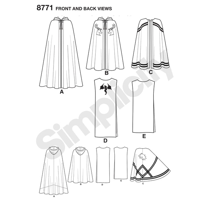 8771 Unisex Capes. Size: One size