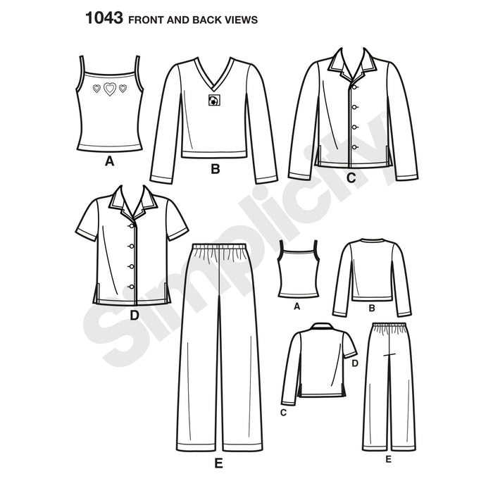 1043 Child's, Girls' and Boys' Separates. Size: 3-14 y