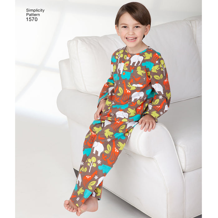 1570 Child's, Girls', and Boys' Loungewear. Size: 3-14 y