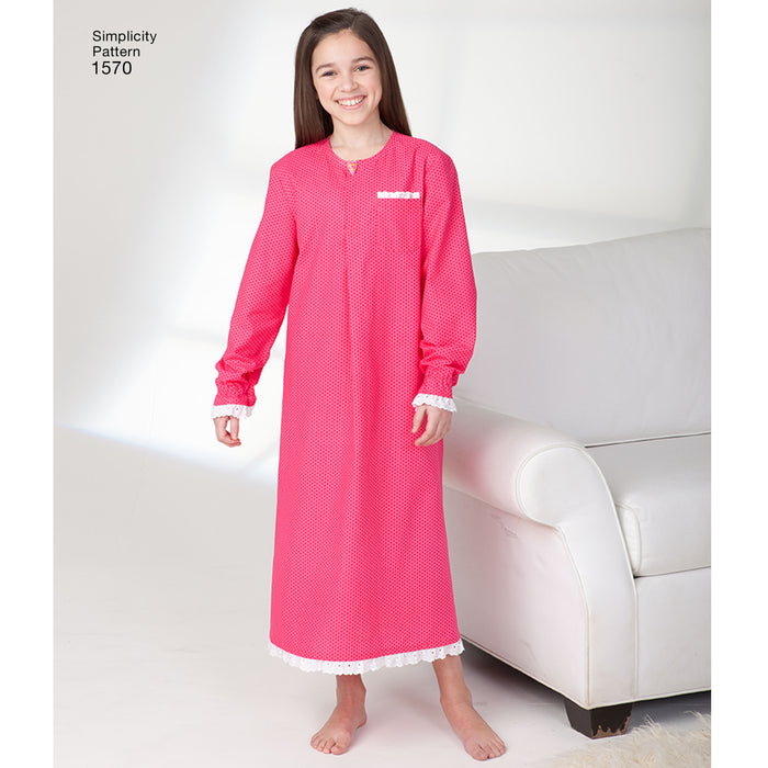 1570 Child's, Girls', and Boys' Loungewear. Size: 3-14 y