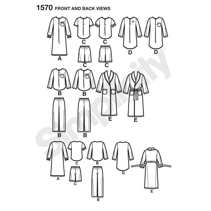 1570 Child's, Girls', and Boys' Loungewear. Size: 3-14 y
