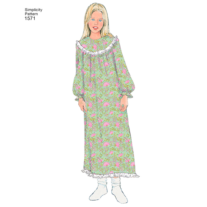1571 Child's and Girl's Loungewear Separates. Size: 3-14 y