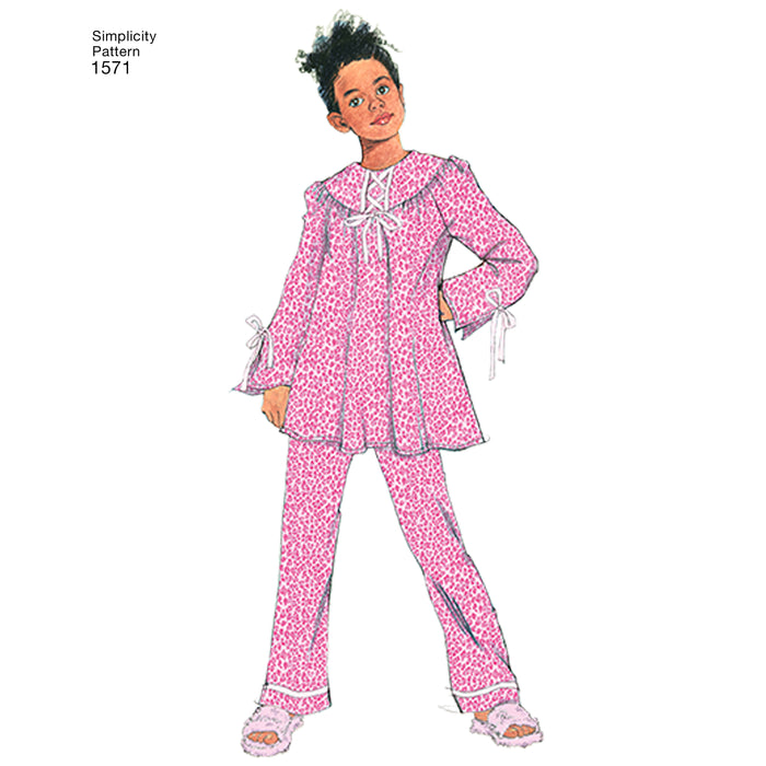 1571 Child's and Girl's Loungewear Separates. Size: 3-14 y