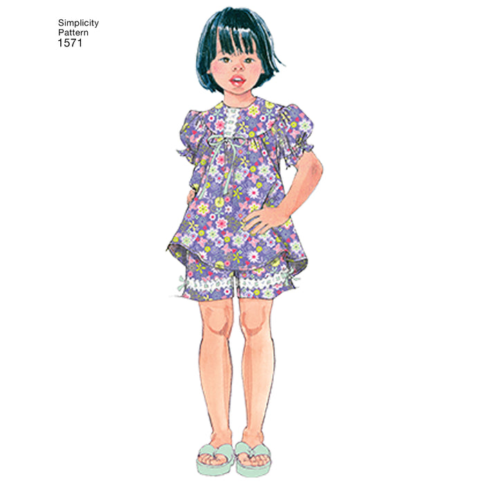 1571 Child's and Girl's Loungewear Separates. Size: 3-14 y