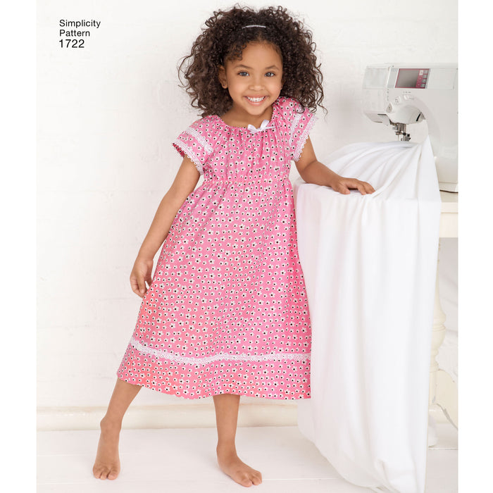 1722 Learn to Sew Child's and Girl's Loungewear. Size: 3-14 y