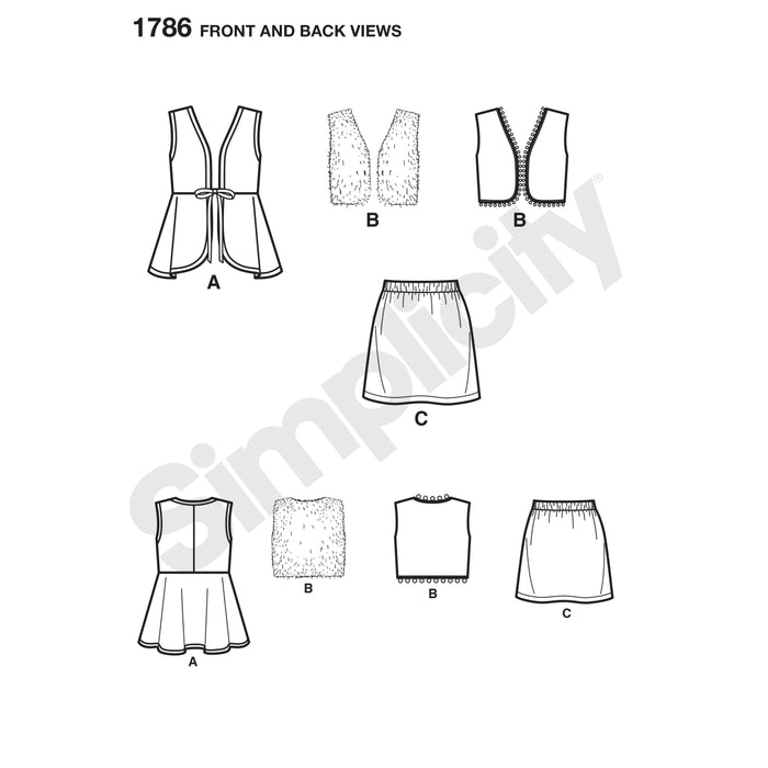 1786 Learn to Sew Child's & Girls' Sportswear. Size: 3-14 y