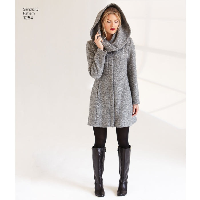 1254 Misses' Leanne Marshall Easy Lined Coat or Jacket. Size: 30-48