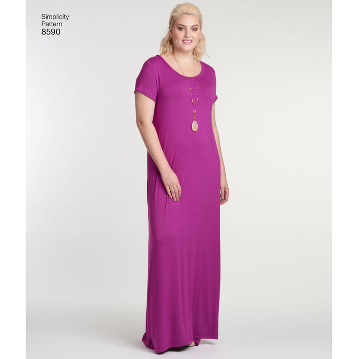 8590 Women's Knit Dresses. Size: XL-XXXXXL (48-66)