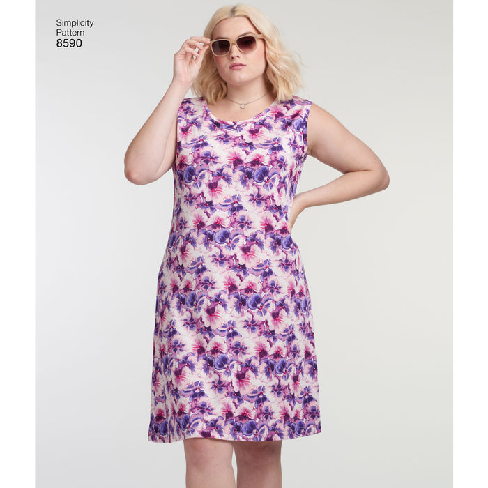 8590 Women's Knit Dresses. Size: XL-XXXXXL (48-66)